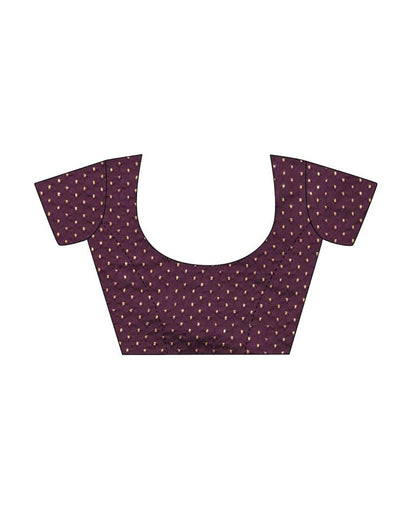 Brick Red Coloured Poly Linen Jacquard Partywear saree | Sudathi