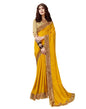 Mustard Yellow Coloured Poly Silk Jacquard Partywear saree | Sudathi
