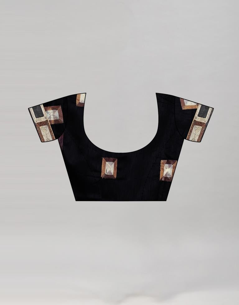 Silver Grey Coloured Poly Silk Embroidered Saree | Sudathi