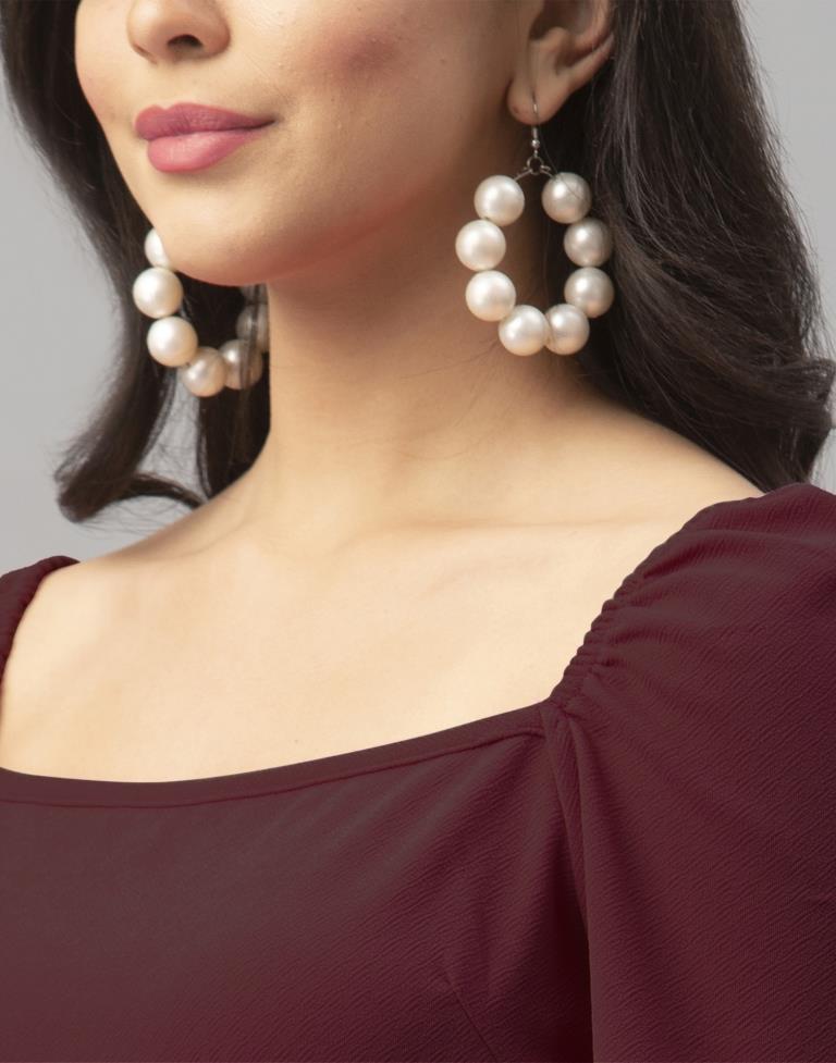 Maroon Knitted Dress | Sudathi