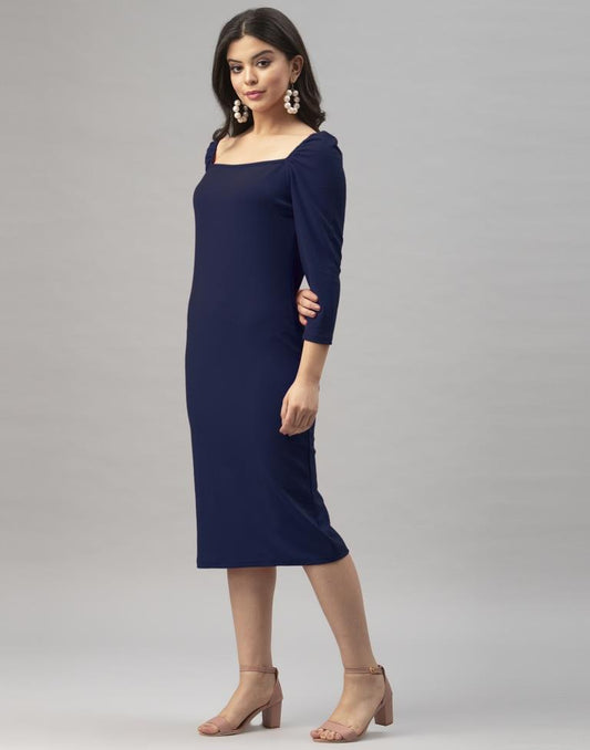 Tremendous Blue Coloured Knitted Lycra Tops | Sudathi