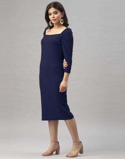 Tremendous Blue Coloured Knitted Lycra Tops | Sudathi