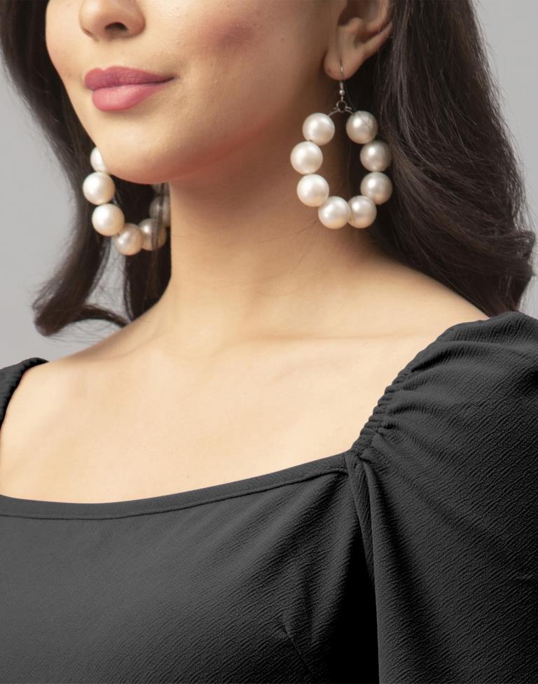 Elegant Black Knitted Dress | Sudathi
