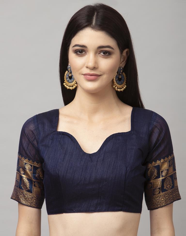 Orange Coloured Poly Silk Embroidered Jacquard Partywear saree | Sudathi