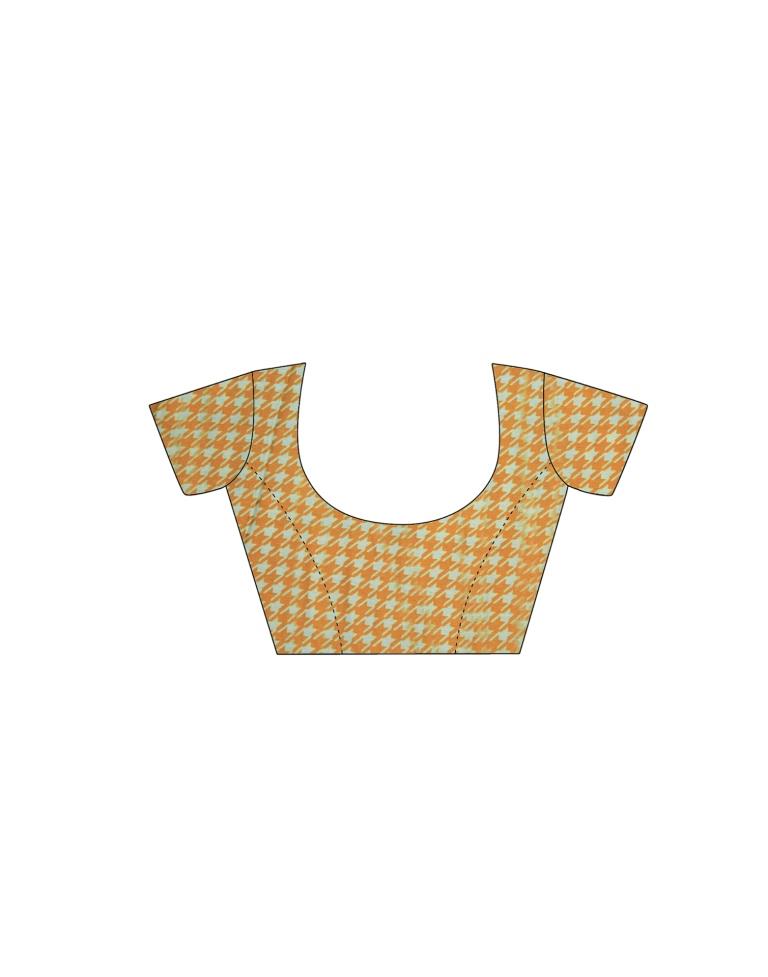 White Coloured Satin Silk Printed Partywear saree | Sudathi