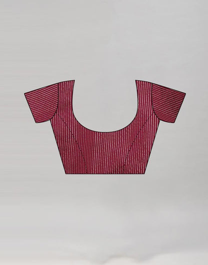 Maroon Coloured Poly Silk Foil Printed Saree | Sudathi