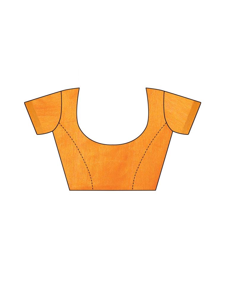 Orange Coloured Chiffon Printed Casual saree | Sudathi