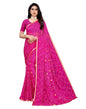 Hot Pink Coloured Chiffon Bandhani Printed Casual saree | Sudathi