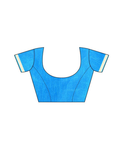 Sky Blue Coloured Chiffon Bandhani Printed Casual saree | Sudathi