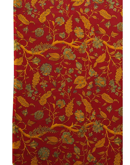 Maroon Coloured Chiffon Printed Saree | Sudathi