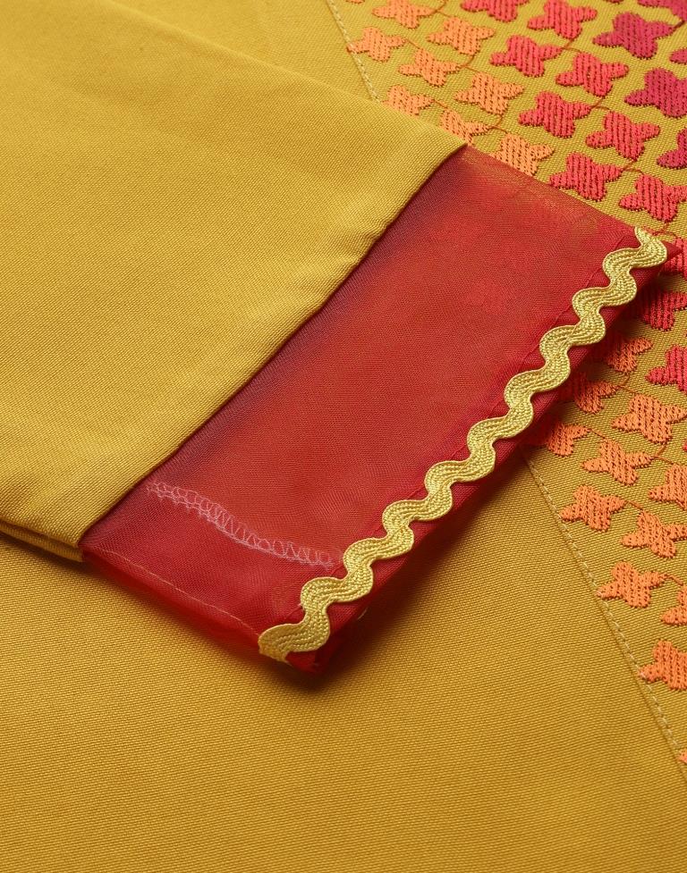 Mustard Kurti With Pant And Dupatta | Leemboodi