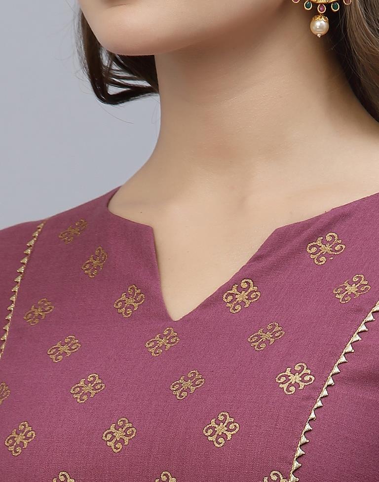 Onion Pink Kurti With Pant And Dupatta | Leemboodi