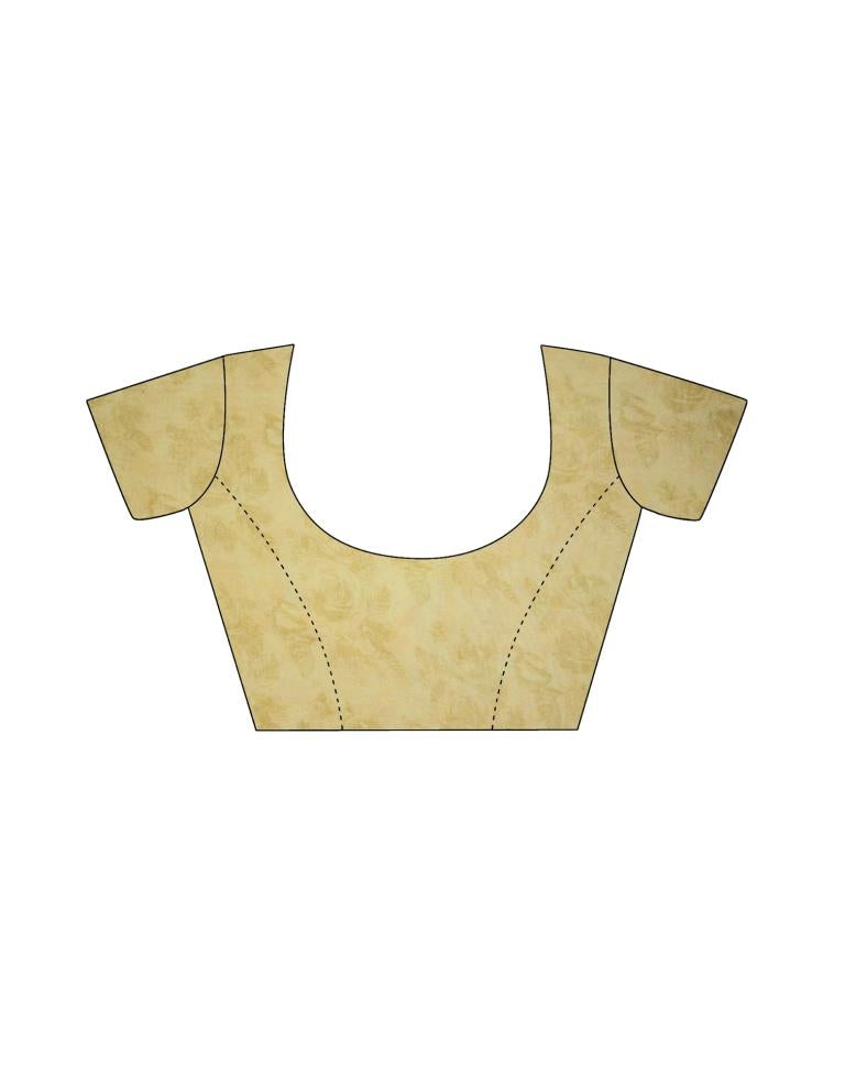 Beauteous Cream Printed Saree | Sudathi
