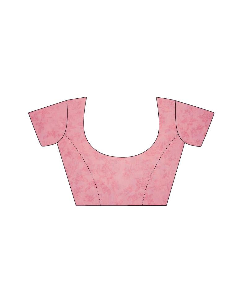 Rose Pink Printed Saree | Sudathi