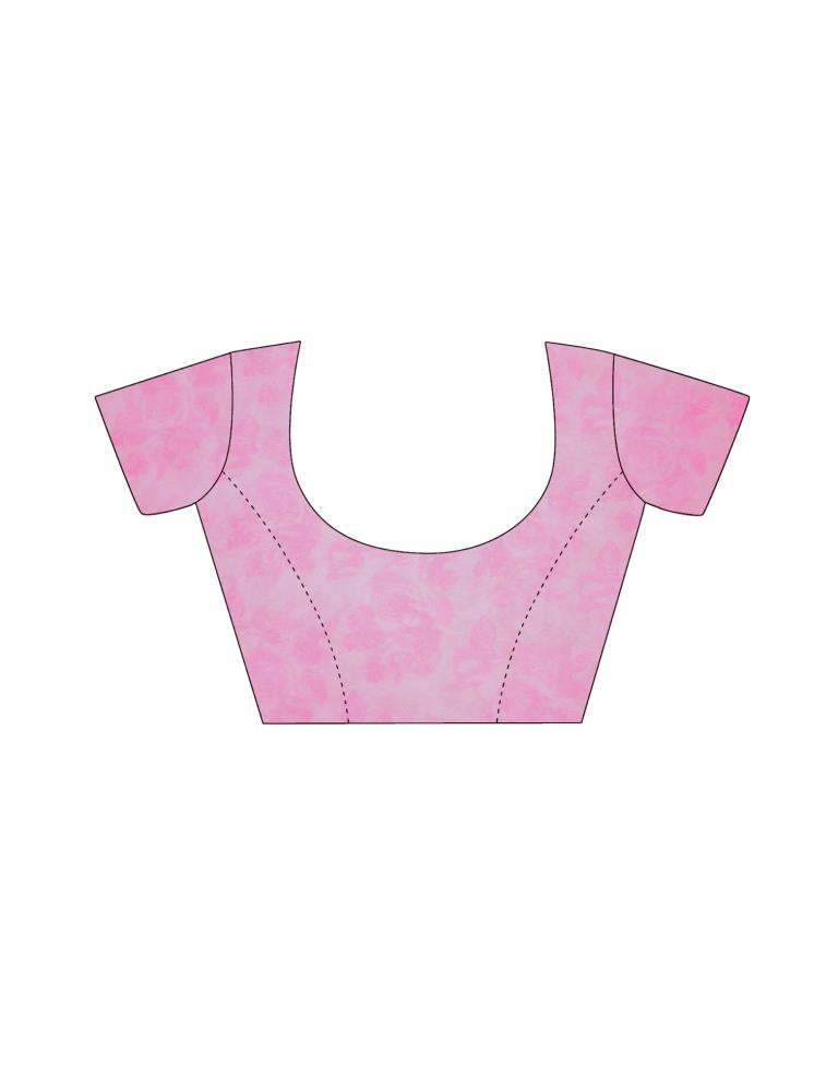 Trendy Pink Printed Saree | Sudathi