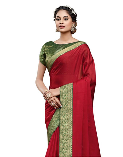 Eye Catching Red Printed Saree | Sudathi