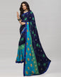 Navy Blue Bandhani Printed Saree | Sudathi