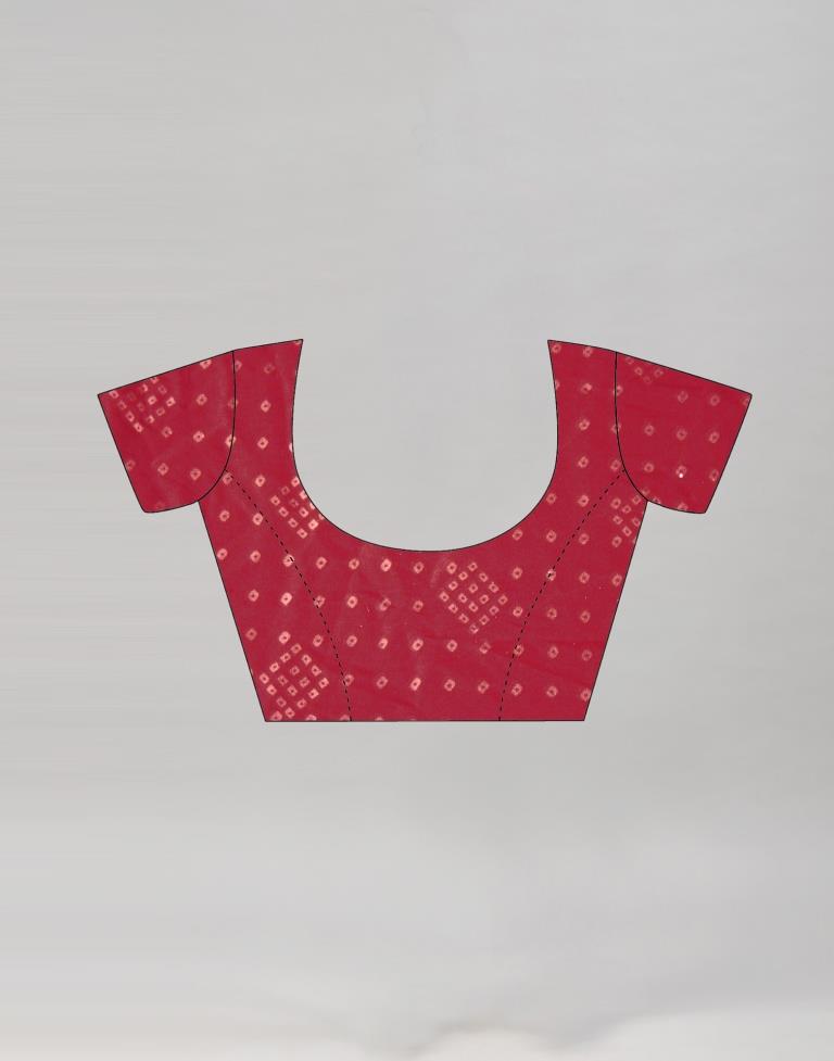 Exquisite Red Bandhani Saree | Sudathi