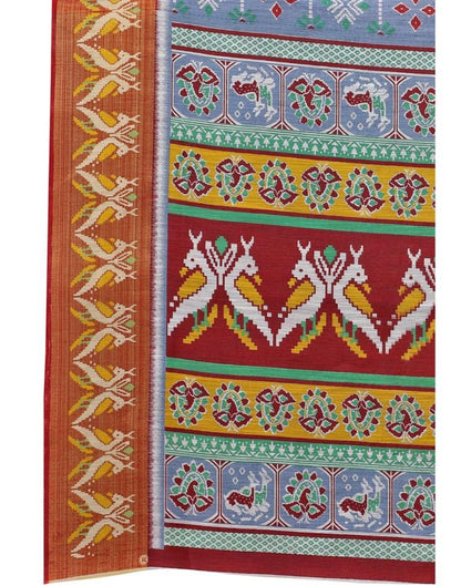 Grey Cotton Patola Saree | Sudathi