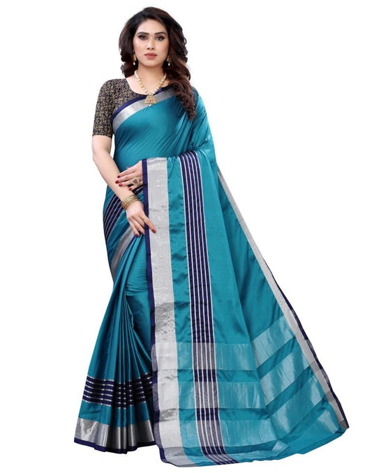 Blue Hand Woven Silk Saree | Sudathi