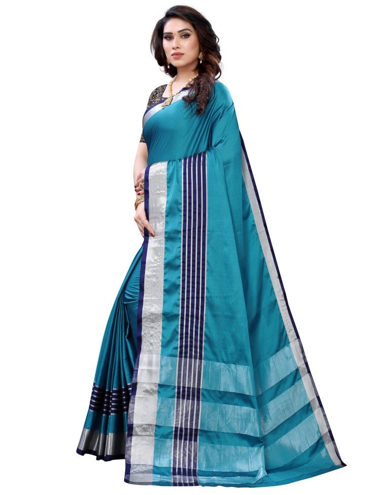 Blue Hand Woven Silk Saree | Sudathi