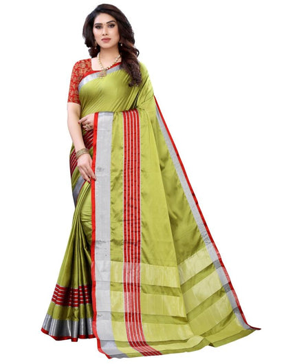 Green Hand Woven Silk Saree | Sudathi