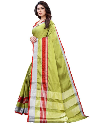 Green Hand Woven Silk Saree | Sudathi