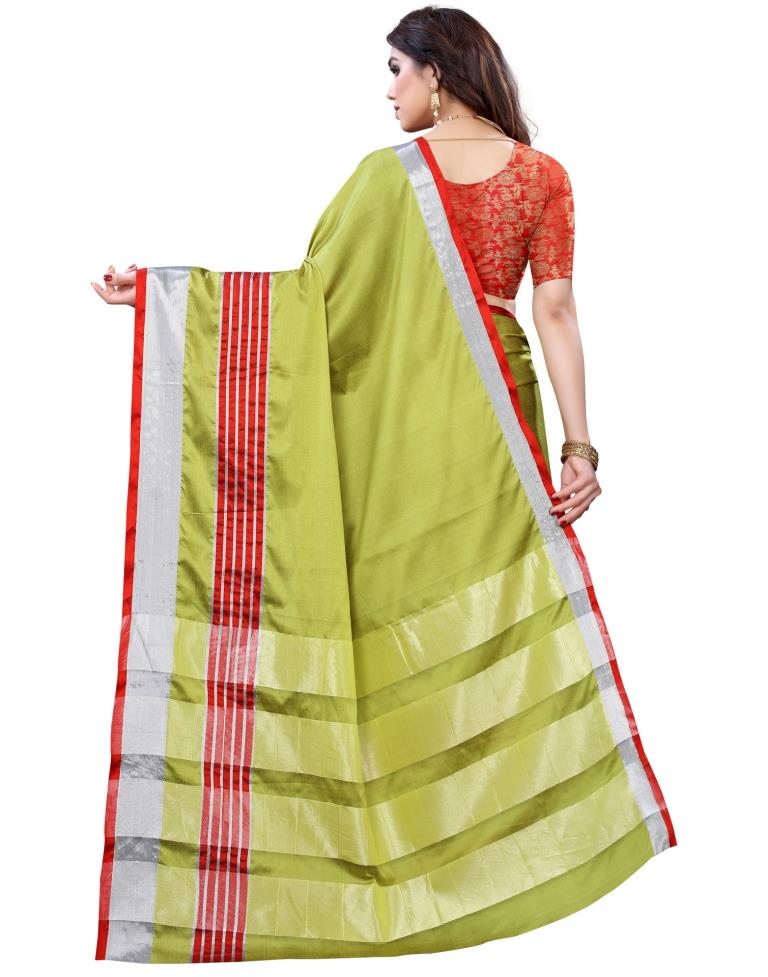 Green Hand Woven Silk Saree | Sudathi