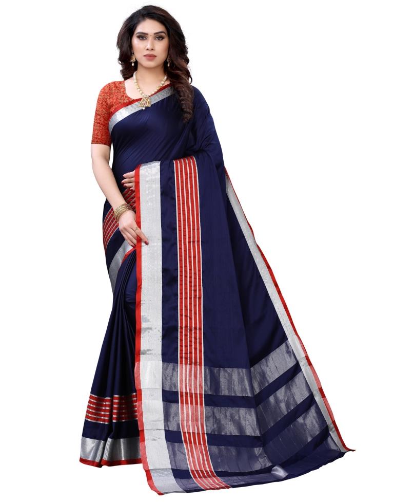 Navy Blue HandWoven Silk Saree | Sudathi