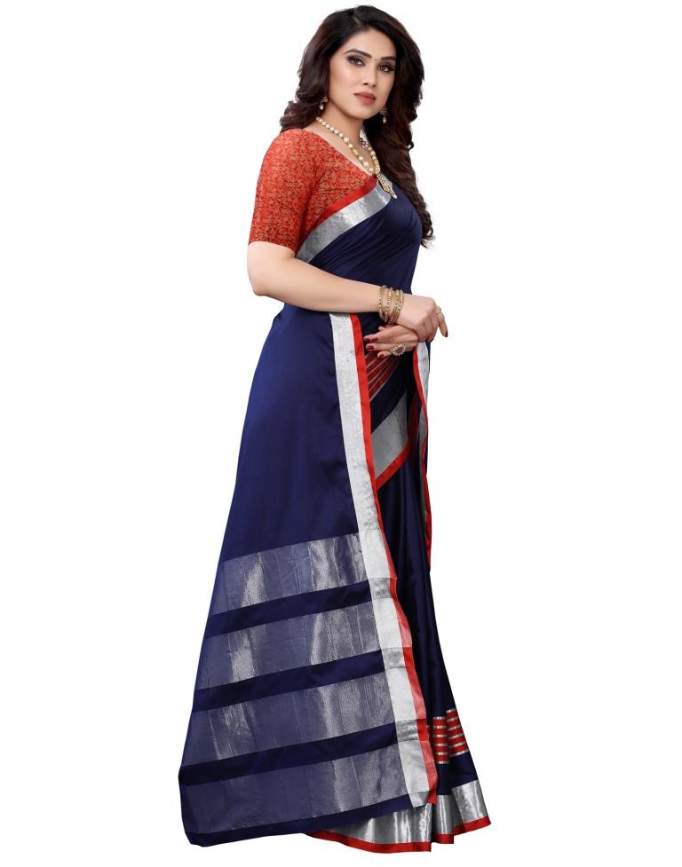 Navy Blue HandWoven Silk Saree | Sudathi