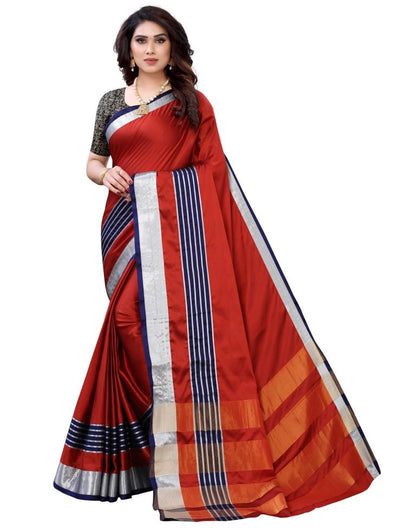 Maroon Hand Woven Silk Saree | Sudathi
