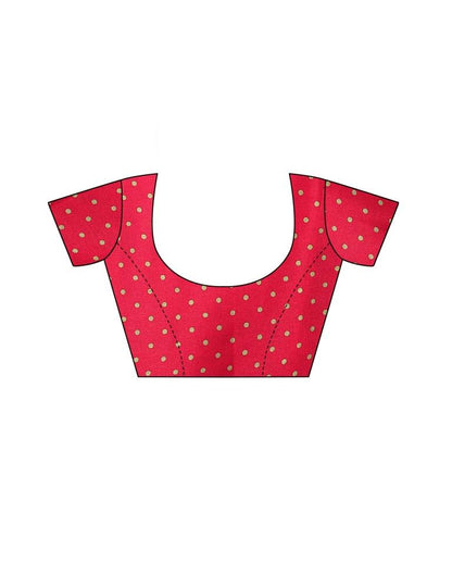 Red Coloured Poly Jute Floral Printed Casual saree | Sudathi