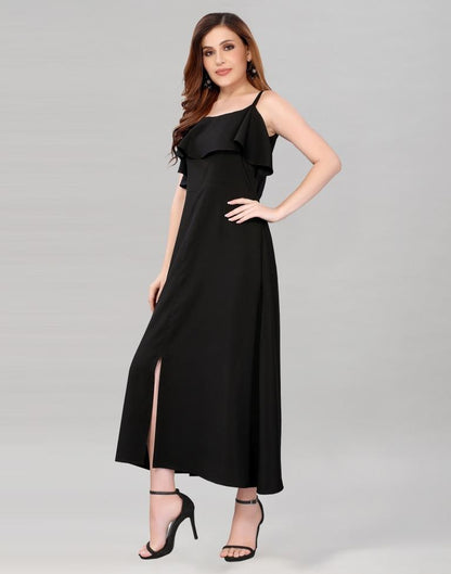 Exclusive Black Slit Dress | Leemboodi