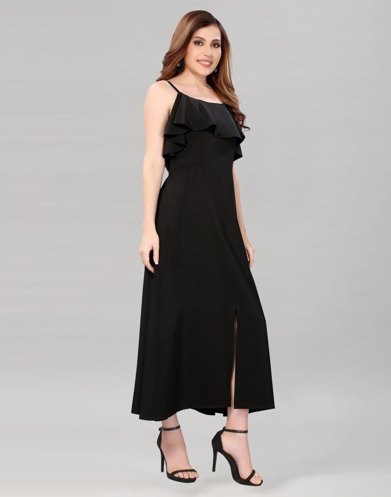 Exclusive Black Slit Dress | Leemboodi