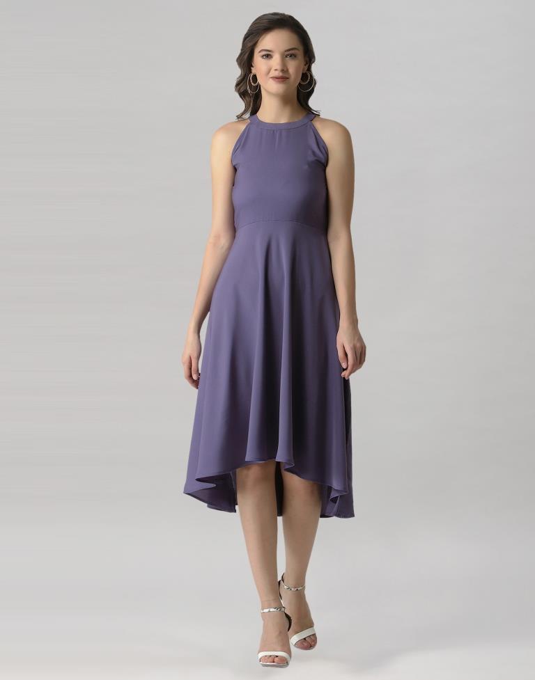 Purple Halter Neck Dress | Sudathi