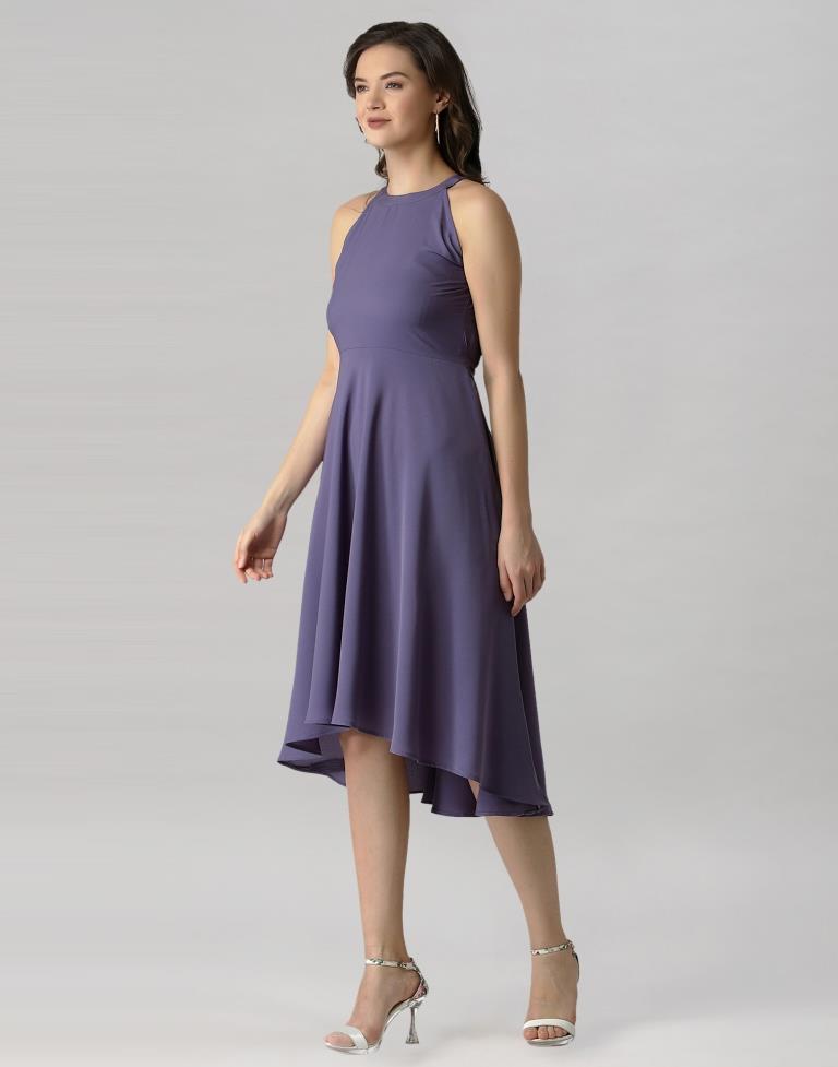 Purple Halter Neck Dress | Sudathi
