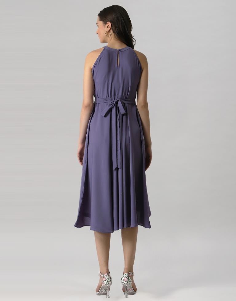 Purple Halter Neck Dress | Sudathi