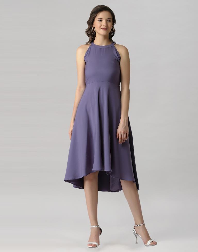 Purple Halter Neck Dress | Sudathi