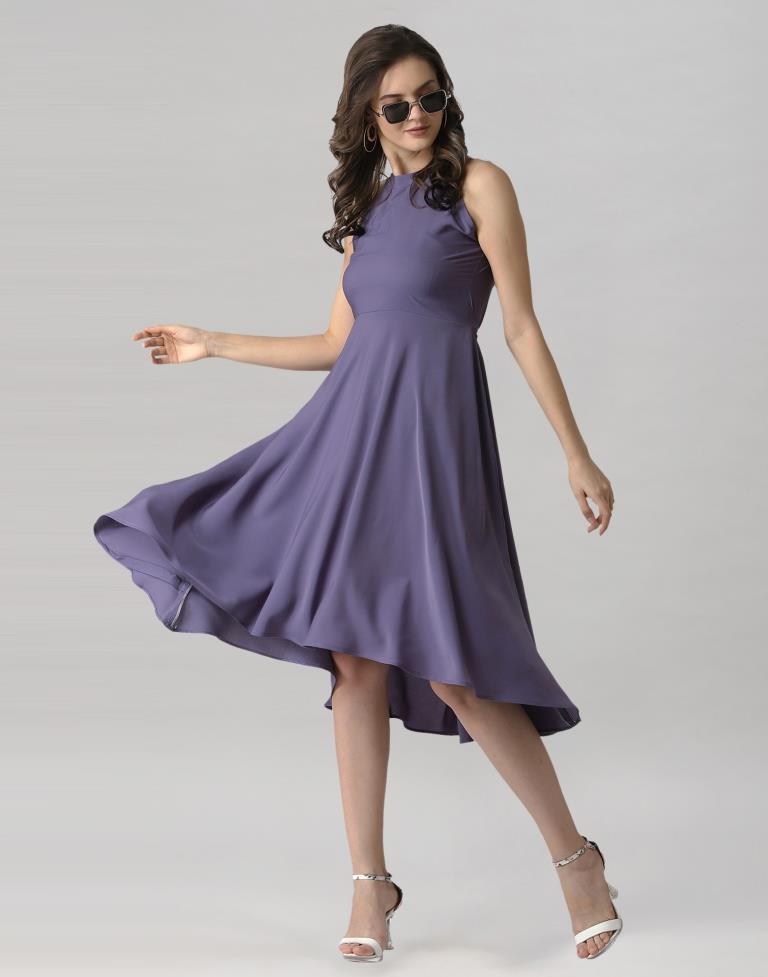 Purple Halter Neck Dress | Sudathi