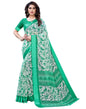 Green Coloured Poly Cotton Bird Printed Printed Casual saree | Sudathi