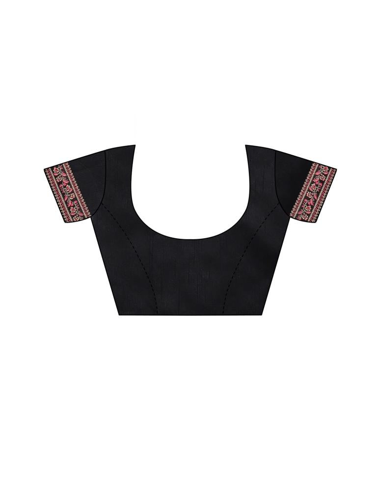 Hot Pink Coloured Georgette Plain Casual saree | Sudathi