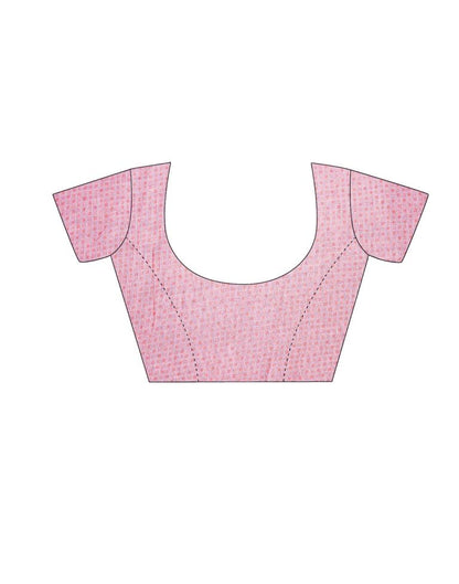Baby Pink Printed Saree | Sudathi