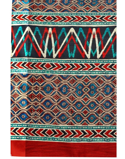 Cream Cotton Printed Saree | Sudathi