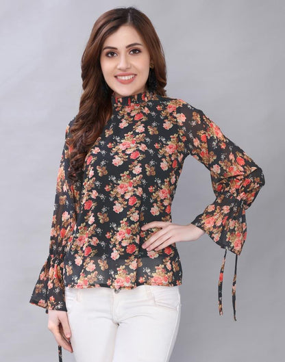 Black Printed Top | Sudathi