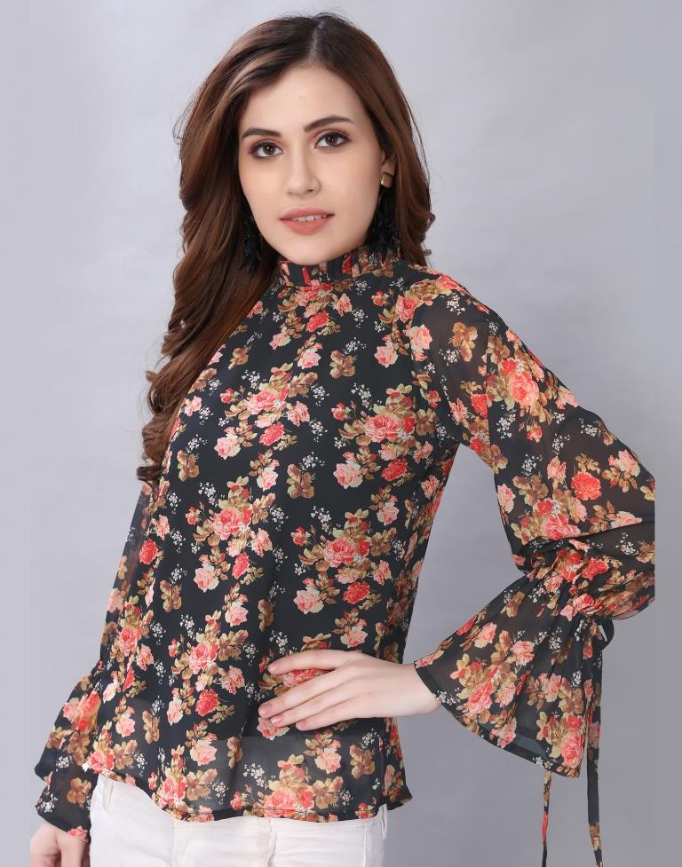 Black Printed Top | Sudathi