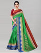 Green Cotton Printed Saree | Sudathi
