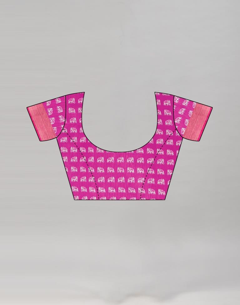 Green Coloured Poly Cotton Patola Printed Casual saree | Sudathi