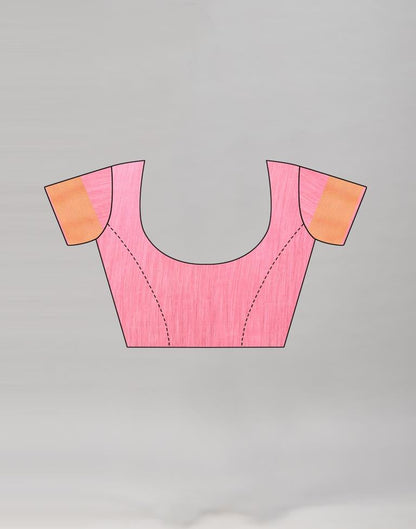 Pink Cotton Printed Saree | Sudathi