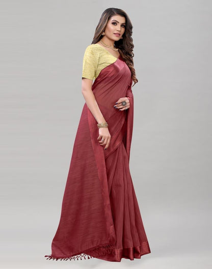 Rose Wood Cotton Saree | Sudathi