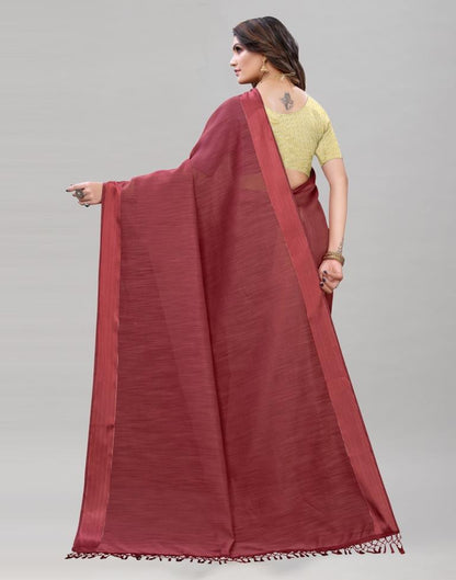 Rose Wood Cotton Saree | Sudathi